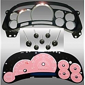 US Speedo Gauge Face Overlay - Pink Daytime Color/ White Letter Color - PLK0638