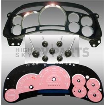 US Speedo Gauge Face Overlay - Pink Daytime Color/ White Letter Color - PLK0638