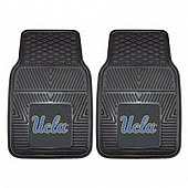 Fan Mat Floor Mat - Universal Fit Black Vinyl Set of 2 - 8961