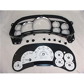US Speedo Gauge Face Overlay - White Daytime Color/ Blue Letter Color - PLK0640