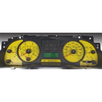 US Speedo Gauge Face Overlay - Yellow Daytime Color/ Black Letter Color - F2500543D