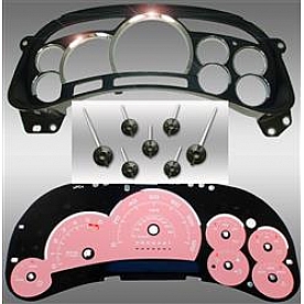 US Speedo Gauge Face Overlay - Pink Daytime Color/ White Letter Color - PLK0648