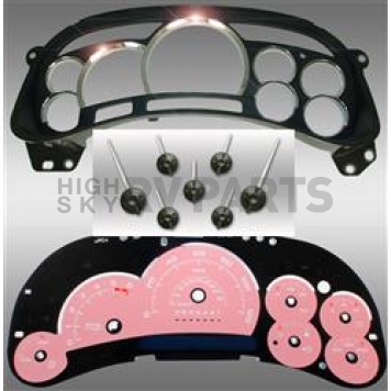 US Speedo Gauge Face Overlay - Pink Daytime Color/ White Letter Color - PLK0648