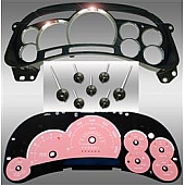 US Speedo Gauge Face Overlay - Pink Daytime Color/ White Letter Color - PLK0648D