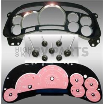 US Speedo Gauge Face Overlay - Pink Daytime Color/ White Letter Color - PLK0648D