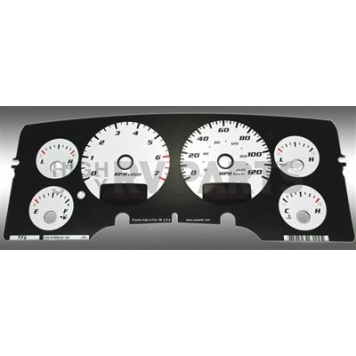 US Speedo Gauge Face Overlay - White Daytime Color/ Black Letter Color - RAM020