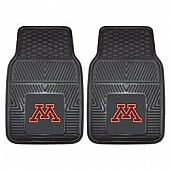 Fan Mat Floor Mat - Universal Fit Black Vinyl Set of 2 - 8922