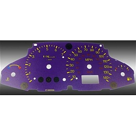 US Speedo Gauge Face Overlay - Purple Daytime Color/ White Letter Color - FOC047