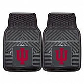 Fan Mat Floor Mat - Universal Fit Black Vinyl Set of 2 - 8995