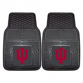 Fan Mat Floor Mat - Universal Fit Black Vinyl Set of 2 - 8995