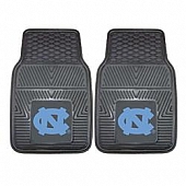 Fan Mat Floor Mat - Universal Fit Black Vinyl Set of 2 - 8997