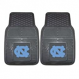 Fan Mat Floor Mat - Universal Fit Black Vinyl Set of 2 - 8997