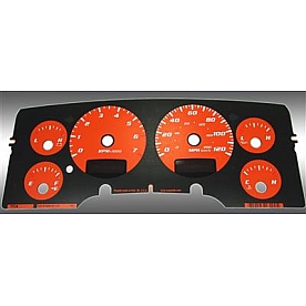 US Speedo Gauge Face Overlay - Orange Daytime Color/ White Letter Color - RAM029