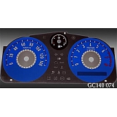 US Speedo Gauge Face Overlay - Blue Daytime Color/ White Letter Color - GC140074