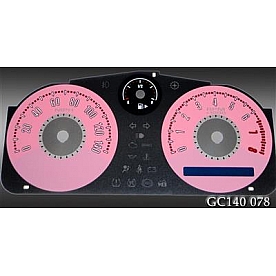 US Speedo Gauge Face Overlay - Pink Daytime Color/ White Letter Color - GC140078