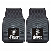Fan Mat Floor Mat - Universal Fit Black Vinyl Set of 2 - 10311