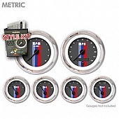 Aurora Instuments Gauge Face Overlay - Fiber Dark Gray Daytime Color/ White Letter Color - 5125