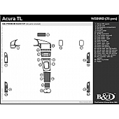 B & I Fender Dash Panel Trim WD269DSBL