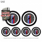 Aurora Instuments Gauge Face Overlay - Fiber Dark Gray Daytime Color/ White Letter Color - 8294