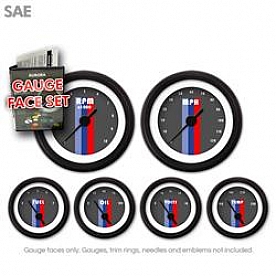 Aurora Instuments Gauge Face Overlay - Fiber Dark Gray Daytime Color/ White Letter Color - 8294