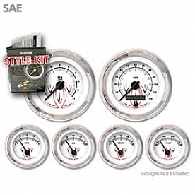 Aurora Instuments Gauge Face Overlay - Fiber White Daytime Color/ Black Letter Color - 2055