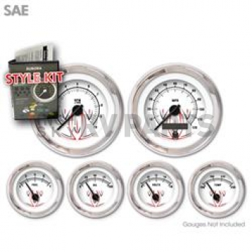 Aurora Instuments Gauge Face Overlay - Fiber White Daytime Color/ Black Letter Color - 2055