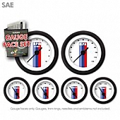 Aurora Instuments Gauge Face Overlay - Fiber White Daytime Color/ Black Letter Color - 8295