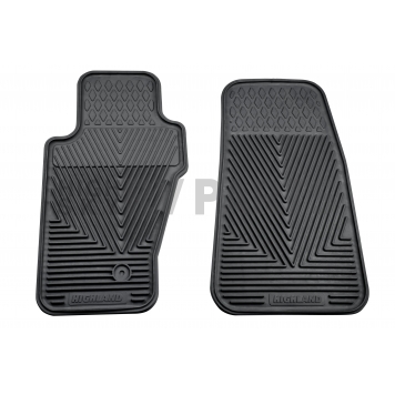 Highland Floor Mat - Multi-Fit Black Rubber Set of 2 - 4603600