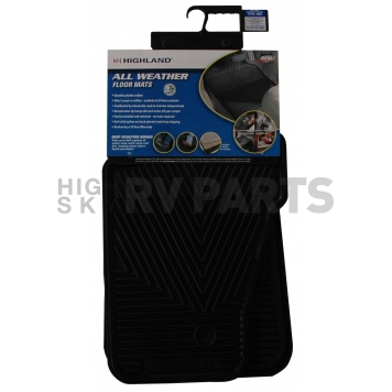 Highland Floor Mat - Multi-Fit Black Rubber Set of 2 - 4603600-1