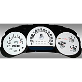US Speedo Gauge Face Overlay - White Daytime Color/ Black Letter Color - SSR060