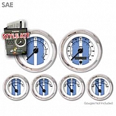 Aurora Instuments Gauge Face Overlay - Fiber White Daytime Color/ Black Letter Color - 2110