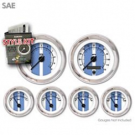Aurora Instuments Gauge Face Overlay - Fiber White Daytime Color/ Black Letter Color - 2110
