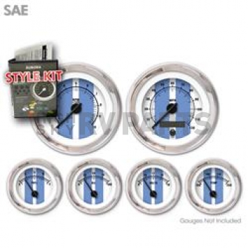 Aurora Instuments Gauge Face Overlay - Fiber White Daytime Color/ Black Letter Color - 2110