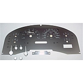 US Speedo Gauge Face Overlay - Silver Daytime Color/ White Letter Color - SSF15W