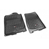 Rugged Ridge Floor Mat - Molded Fit Plastic Black Set of 2 - 8290101