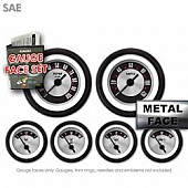 Aurora Instuments Gauge Face Overlay - Fiber Metal Daytime Color/ White Letter Color - 8855