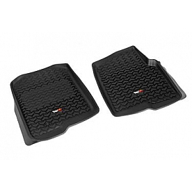 Rugged Ridge Floor Mat - Molded Fit Plastic Black Set of 2 - 8290201