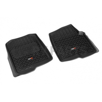 Rugged Ridge Floor Mat - Molded Fit Plastic Black Set of 2 - 8290201