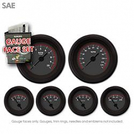 Aurora Instuments Gauge Face Overlay - Fiber Black Daytime Color/ White Letter Color - 8274
