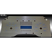 US Speedo Gauge Face Overlay - Silver Daytime Color/ Blue Letter Color - SSF25B