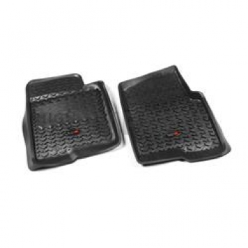 Rugged Ridge Floor Mat - Molded Fit Plastic Black Set of 2 - 8290203