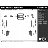 B & I Fender Dash Panel Trim WD719ADRW
