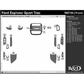 B & I Fender Dash Panel Trim WD719ADRW