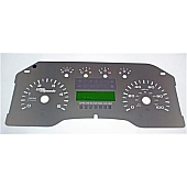 US Speedo Gauge Face Overlay - Silver Daytime Color/ White Letter Color - SSF29W