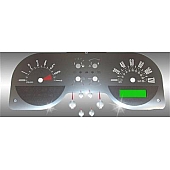 US Speedo Gauge Face Overlay - Silver Daytime Color/ White Letter Color - SSF56R