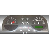 US Speedo Gauge Face Overlay - Silver Daytime Color/ White Letter Color - SSF58R