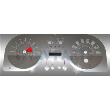 US Speedo Gauge Face Overlay - Silver Daytime Color/ White Letter Color - SSF59R