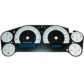 US Speedo Gauge Face Overlay - White Daytime Color/ Black Letter Color - 9001200730