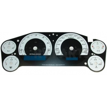 US Speedo Gauge Face Overlay - White Daytime Color/ Black Letter Color - 9001200730