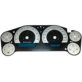 US Speedo Gauge Face Overlay - Silver Daytime Color/ Black Letter Color - 9001200732